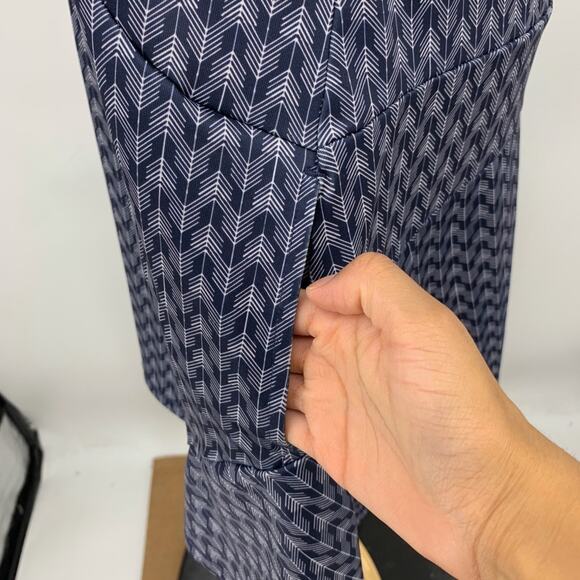 Lucky In Love Dress Womens M Medium Multi Game On Chevron 1/4 Zip Built In Bra - Picture 5 of 12